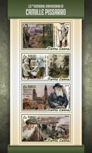 Sierra Leone - 2018 Camille Pissarro - 4 Stamp Sheet - SRL18110a