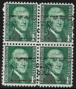 CO Precancels: Boone 712(1,2); Better Type CV $3; 1c 1965 Issue #1278 Blk/4