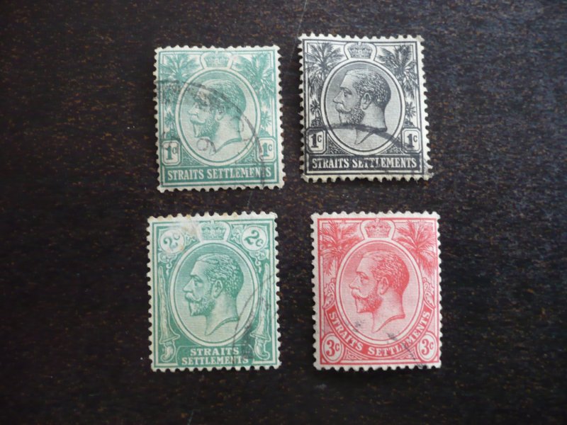 Stamps - Straits Settlements - Scott# 149-152 - Used Part Set of 4 Stamps
