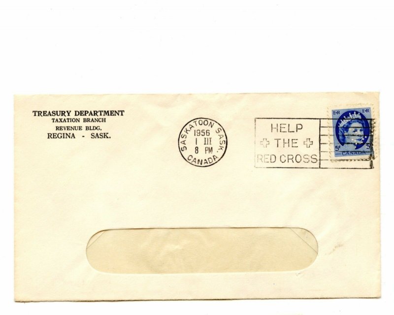 P15 on 1956 Wilding iss slogan small clean Canada cover