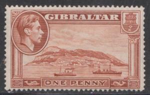 GIBRALTAR Scott # 108a - Mint Hinged - Perforation Variety Perf 14 x 14