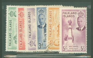 Falkland Islands #107-9/111/114/118