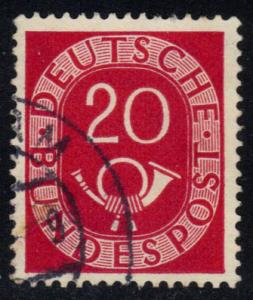 Germany #677 Numeral and Post Horn; Used