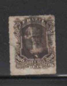 BRAZIL #74 1878 260r DON PEDRO F-VF USED IMPERF b