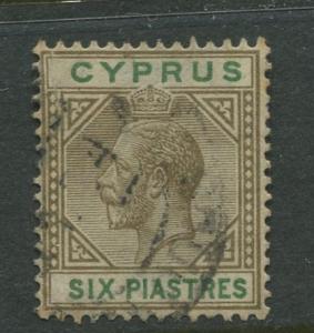 Cyprus - Scott 83 - KGV Definitive Issue -1921 - Used - Single 6pi Stamp