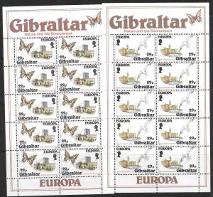 GIBRALTAR SG532/3 1986 EUROPA SHEETLETS MNH