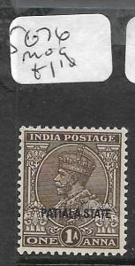 INDIA PATIALA (P2309B) KGV 1A  SG 76  MOG