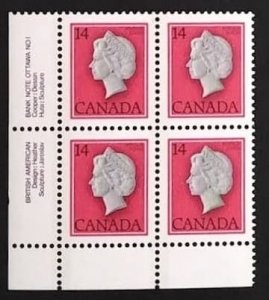 Canada 716 Plate Block LL No. 1 VF MNH