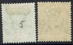 GOLD COAST 1904 KEVII 3D BOTH ORDINARY AND CHALK PAPERS WMK MULTI CROWN CA 