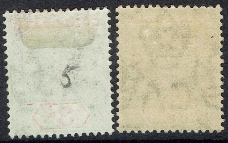 GOLD COAST 1904 KEVII 3D BOTH ORDINARY AND CHALK PAPERS WMK MULTI CROWN CA  