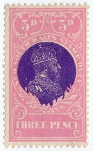 (I.B) Australia - NSW Revenue : Stamp Duty 3d (1914)