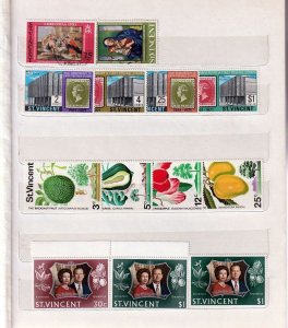 ST VINCENT QE Royalty Churchill Wildlife Blocks MNH Used(Apx 200)Goy531 