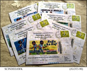 INDIA 2025 AMUL TOPICAL RAVINDRA JADEJA / CRICKET 7 DIFFERENT COMM. USED COVERS