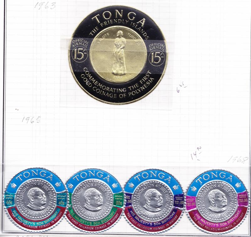 Tonga-Collection-on-Pages-Colonial-and-Modern-NH-Mint-VF-Many-Foils  Tonga-Coll