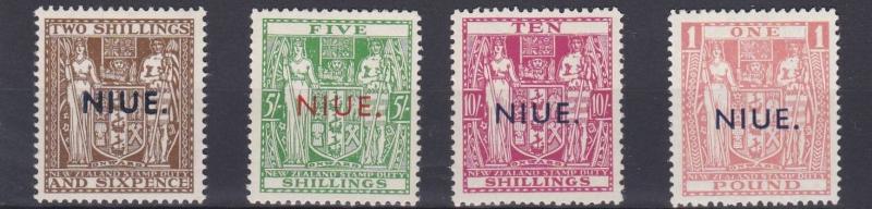 NIUE   1944 - 54   S G  83 - 86   SET OF 4 TO £1     MH  CAT £145