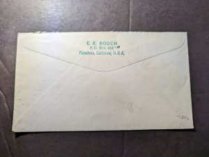 1949 USA Airmail Cover Pasadena CA to Gera Sachsen Germany DDR