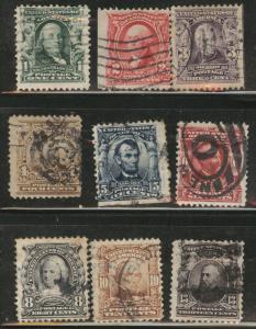 USA Scott 300-3309 short set 1902-3 CV$47$