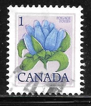 Canada 781iv: 1c Bottle Gentian, Gentiana andrewsii , used, F-VF