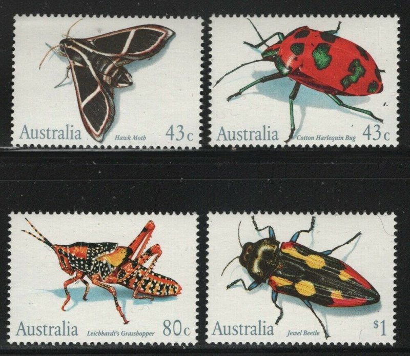  Australia 1991 Insects set Sc# 1211-14 NH