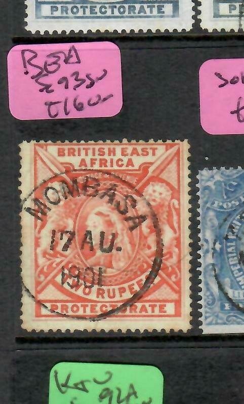 BRITISH EAST AFRICA  (PP1505B)   QV  LION  2R  SG 93 SON MOMBASA CDS  VFU