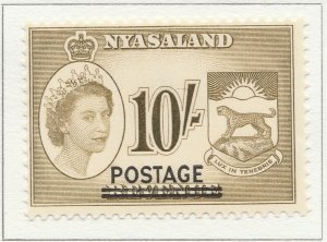 1963 NYASALAND 10s MH* Stamp A30P15F41877-