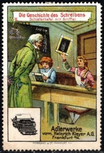 Vintage Germany Poster Stamp Adler Typewriter Heinrich Kleyer AG Frankfurt