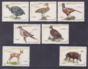Cuba 1557-63 MNH 1970 Various Type of Wildlife Full 7 Stamp Set Very Fine