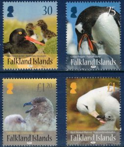 FALKLAND ISLANDS 2015 Birds & Young; Scott 1132-35, SG 1308-11; MNH
