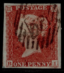 GB QV SG8, 1d red-brown, FINE USED. Cat £35. BI 