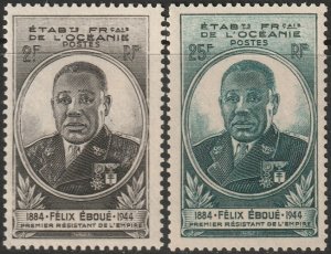 French Polynesia 1945 Sc 150-1 set MH*