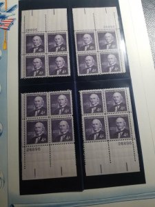 US 1177, MN, MATCHED PLATE BLOCKS