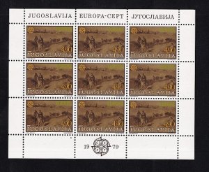 Yugoslavia   #1426-1427  MNH  1979  Europa  postal history in sheets of 9