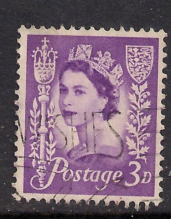 Jersey GB 1958 - 67 QE2 3d Deep Lilac SG 10 .( B739 )