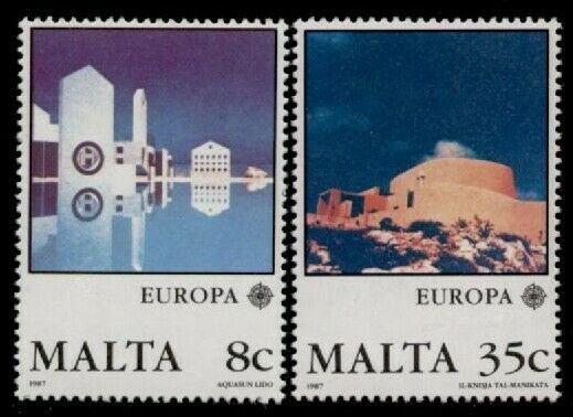 Malta 694-5 MNH Europa, Architecture, St Joseph's Church