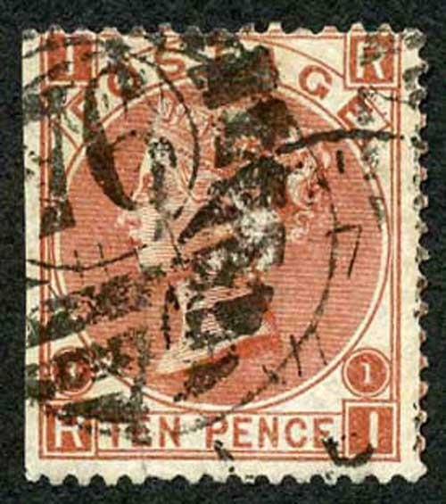 SG112 10d red-brown clipped wing margin Good Colour Cat 400 pounds