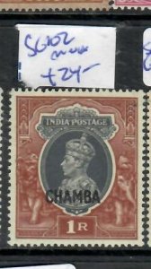 INDIA CHAMBA  KGVI   1R    SG 102     MNH        P0515B  H