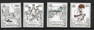 VANUATU SG605/8 1992 WORLD FOOD DAY MNH