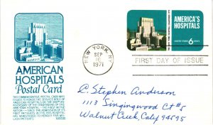 #UX60 American Hospitals Post Card – Anderson Cachet Addressed to Anderson SCand