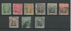 Rhodesia, Postage Stamp, #119-122, 122a, 125, 127-128, 130 Used, 1913-22, JFZ