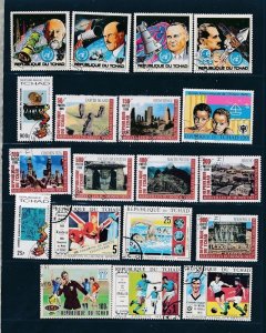 D392943 Chad Nice selection of VFU Used stamps