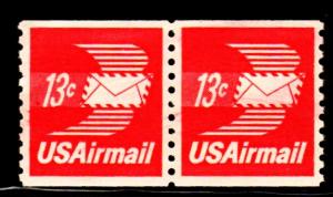 #C83 Winged Envelope Coil Pair - MNH