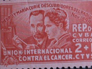 ​CUBA -1938 SC #B1 CANCER CONTROL-40TH ANNIVERSARY MNH--OG-  VERY FINE