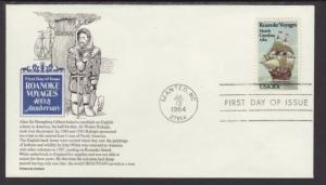 US 2093 Roanoke Voyages 1984 Aristocrats U/A FDC