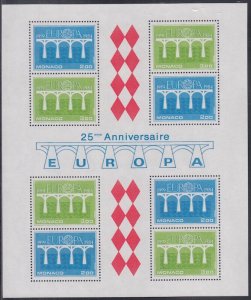 MONACO Sc # 1425a CPL MNH SHEET of 4 SETS, EUROPA 1984