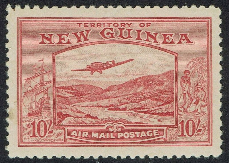 NEW GUINEA 1939 BULOLO AIRMAIL 10/- 