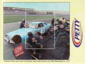 Liberia 2001 - Richard Petty Stamps - Souvenir Sheet MNH