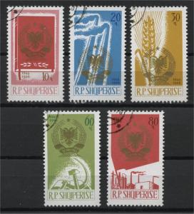 ALBANIA  20 YEARS ANNIVERSARY OF THE ALBANIAN REPUBLIC 1966  U SET