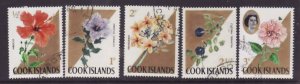 Cook Is.-Sc#199-203- id9-used 5 flowers-1967-9-