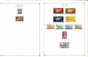 Viet Nam 1951-1975 Mint(mostly) & Hinged on 21 Scott  International Pages.