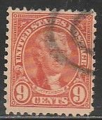 U.S. 641, 9¢ JEFFERSON, USED. F-VF. (956)